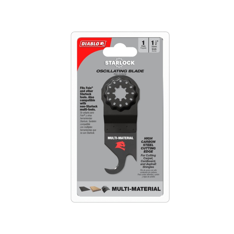 1-1/4 in. Starlock High Carbon Steel Oscillating Hook Knife Blade for Multi-Materials