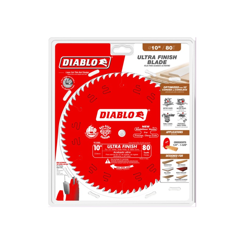 10 in. x 80 Tooth Ultra Finish Saw Blade