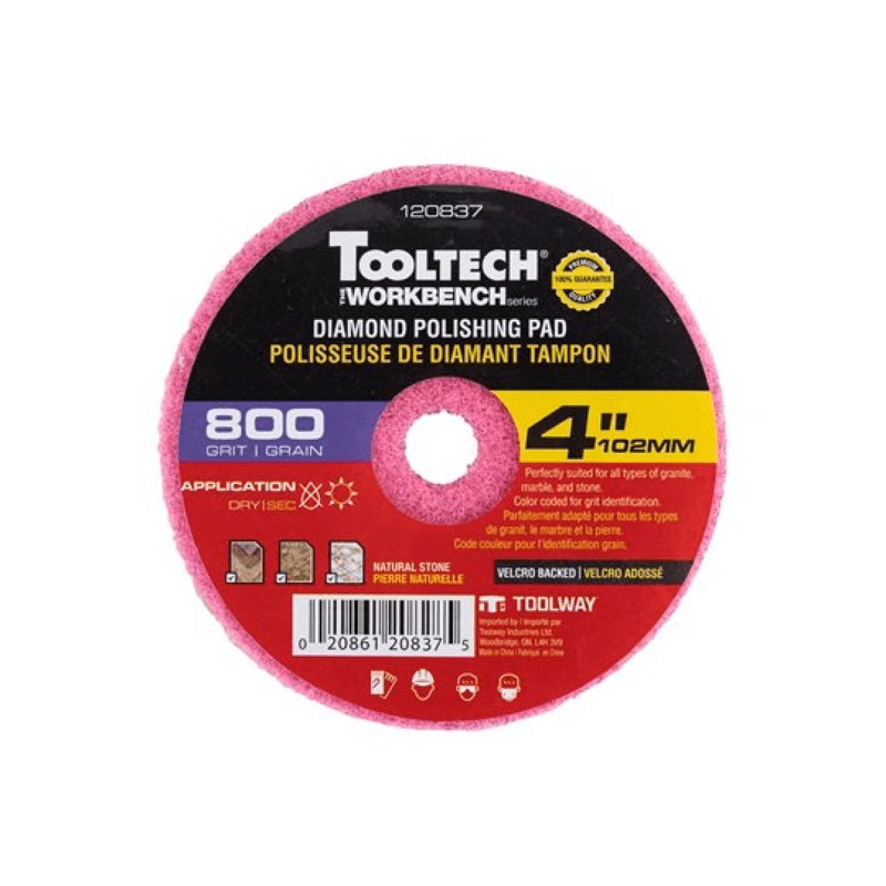 10PC Diamond Dry Polishing Pad 4in 1500 Grit
