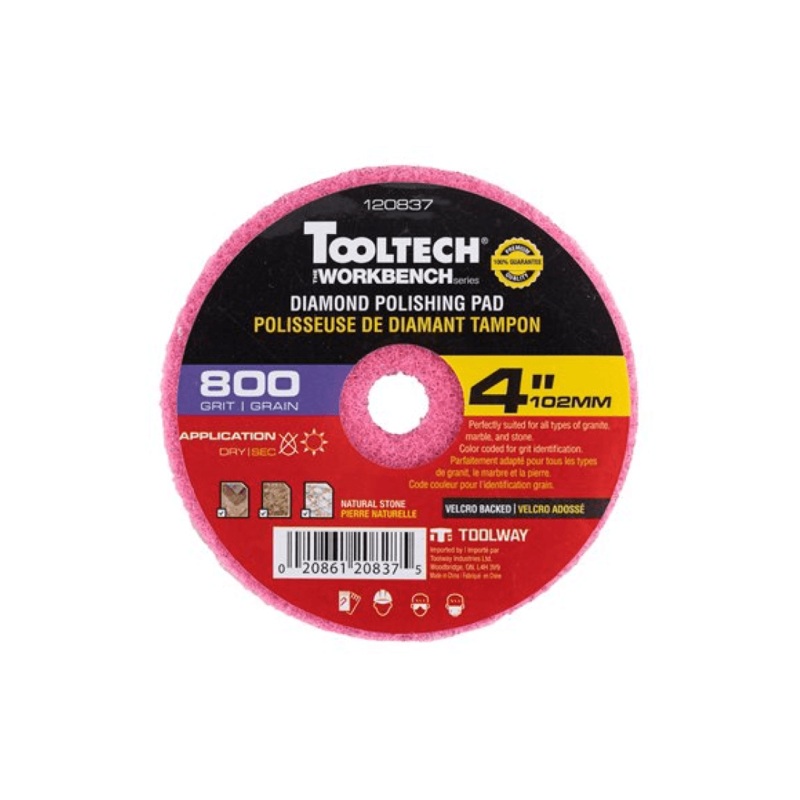10PC Diamond Dry Polishing Pad 4in 800 Grit