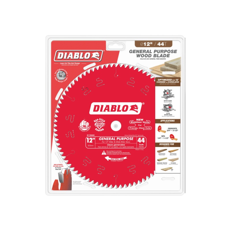 12 in. x 44 Tooth General Purpose Wood Saw Blade
