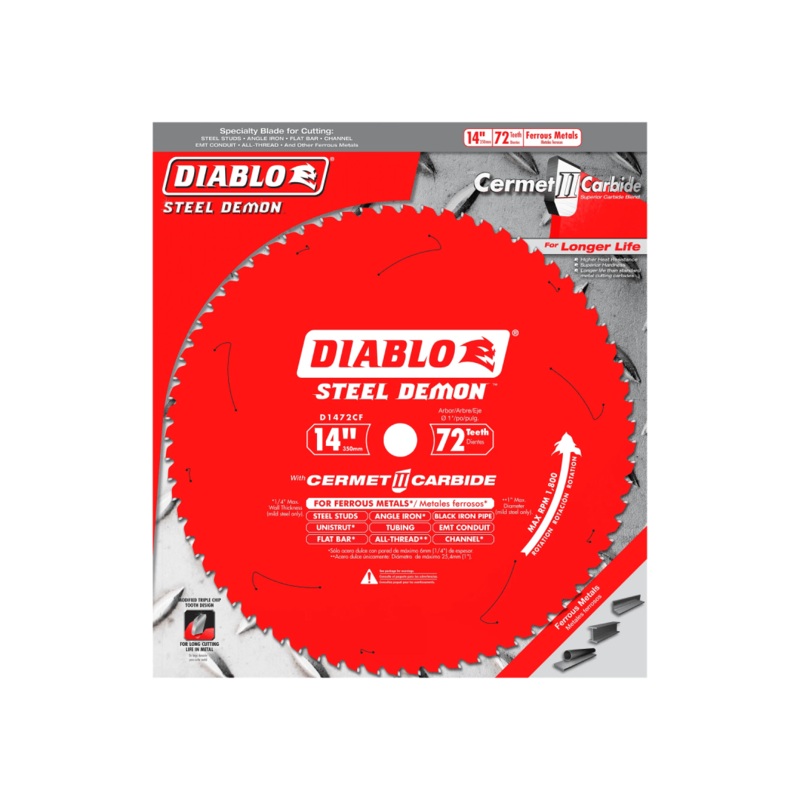 14 in. x 72 Tooth Steel Demon Cermet II Saw Blade for Metals and Stainless Steel