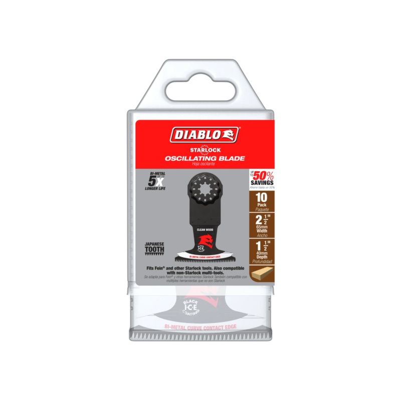 2-1/2 in. Starlock Bi-Metal Oscillating Blade for Clean Wood 10-Pack