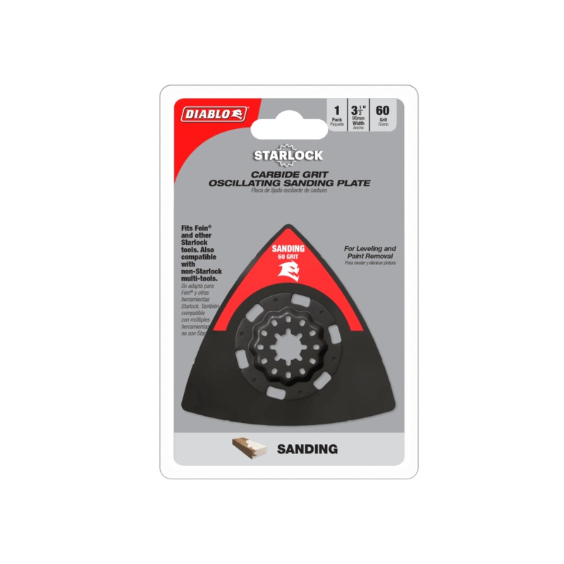 3-1/2 in. 60-Grit Starlock Carbide Grit Oscillating Sanding Plate