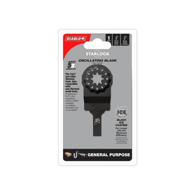 3/8 in. Starlock Bi-Metal Oscillating Blade for General Purpose Cuts