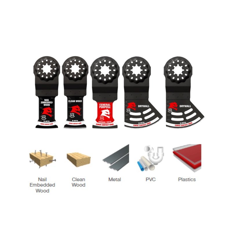 5PC Starlock General Purpose Oscillating Blade Set