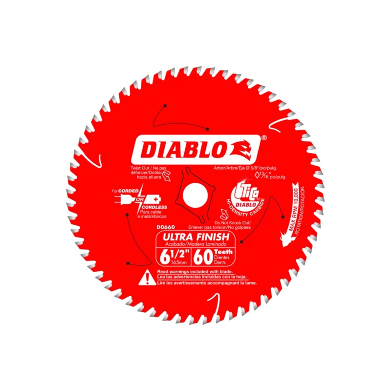 6-1/2 in. x 60 Tooth Ultra Finish Saw Blade