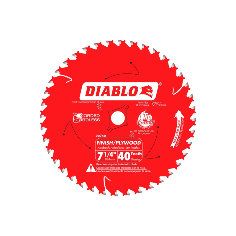 7-1/4 in. x 40 Tooth Finish Saw Blade