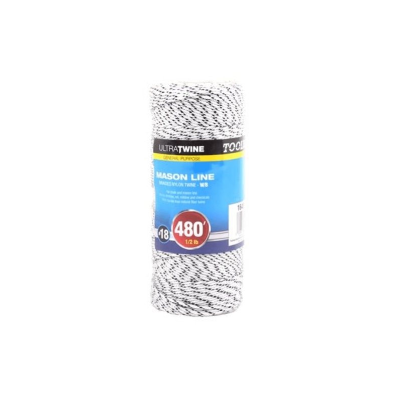 Braided Nylon Mason Line #18 1/2lb 480ft White/Black