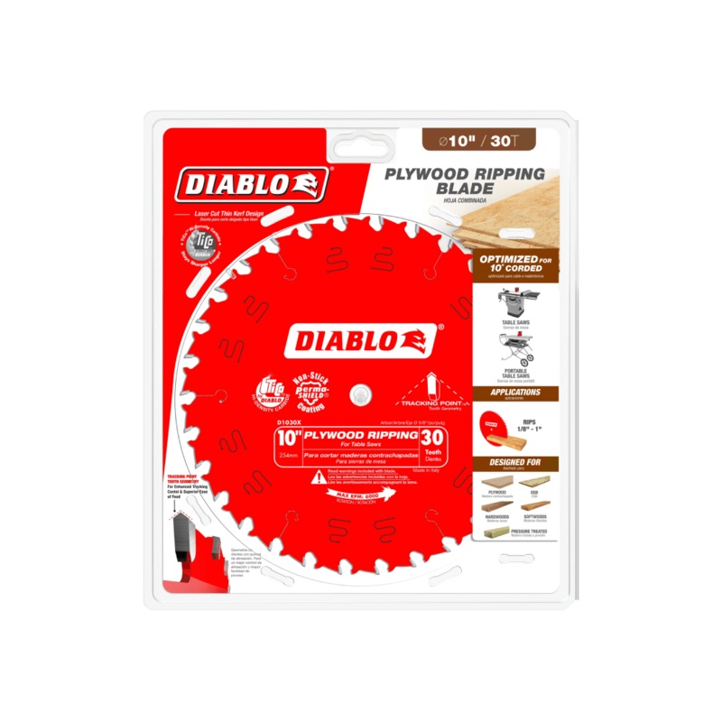 10 in. x 30 Tooth Plywood Ripping Blade
