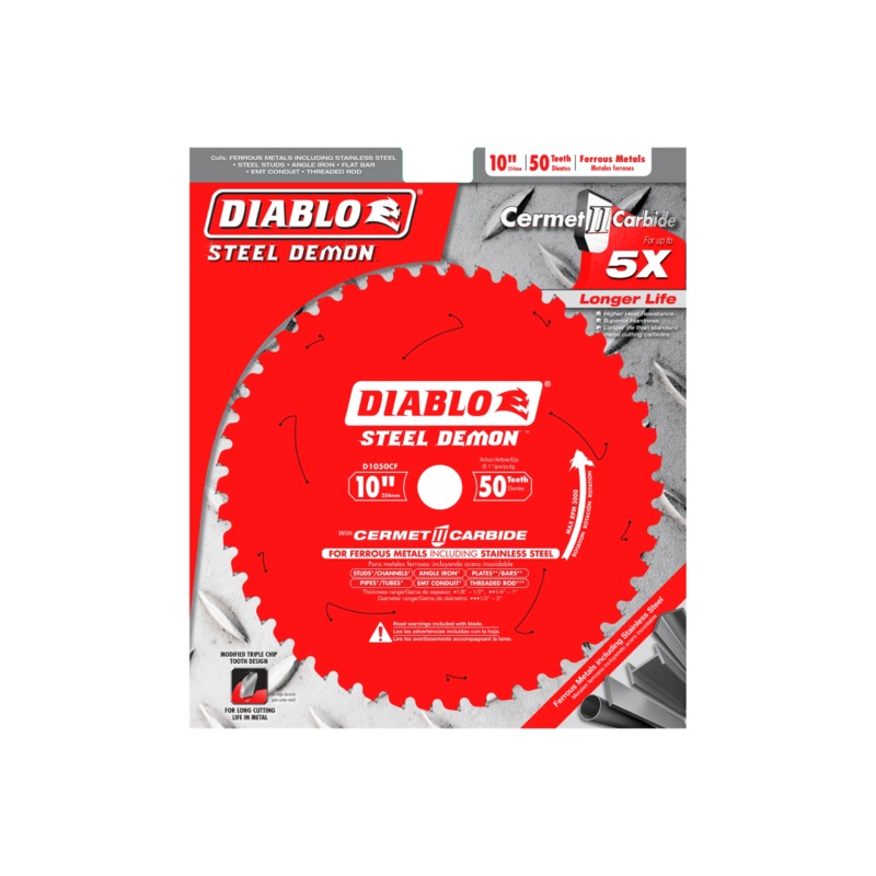 10 in. x 50 Tooth Steel Demon Cermet II Saw Blade for Metals and Stainless Steel