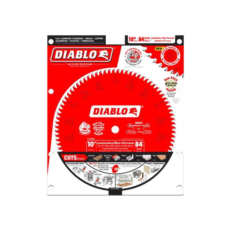 10 in. x 84-Teeth Laminates, Plastics & Non-Ferrous Metals Circular Saw Blade