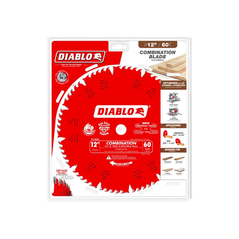 12 in. x 60 Tooth Combination Saw Blade