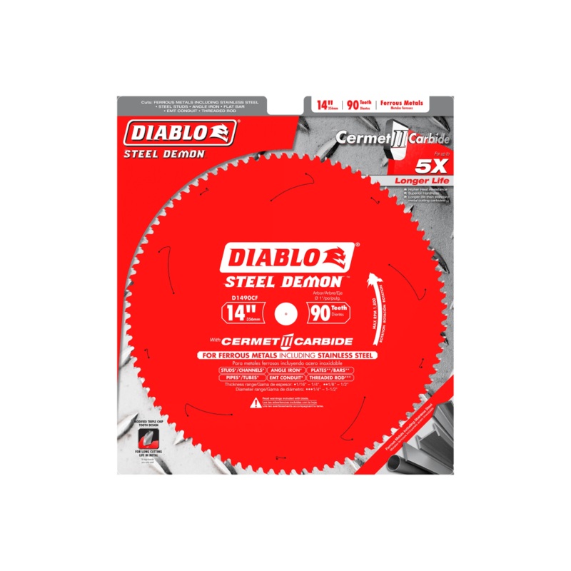 14 in. x 90 Tooth Steel Demon Cermet II Saw Blade for Metals and Stainless Steel