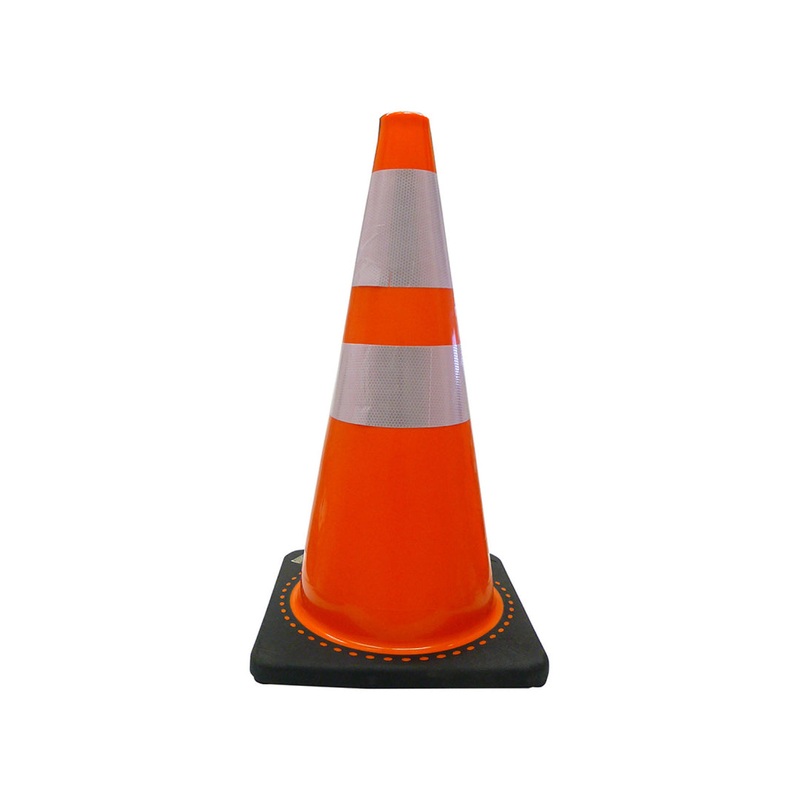28" Traffic Cone with Reflective Tape