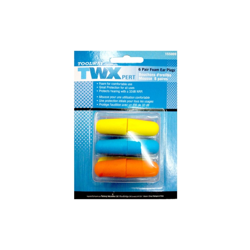6-Pair Foam Earplugs