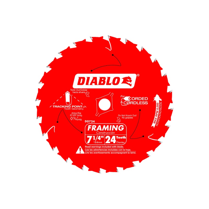 7-1/4 in. x 24 Tooth Framing Saw Blade