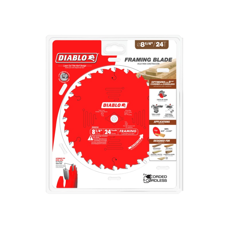 8-1/4 in. x 24 Tooth Framing Saw Blade