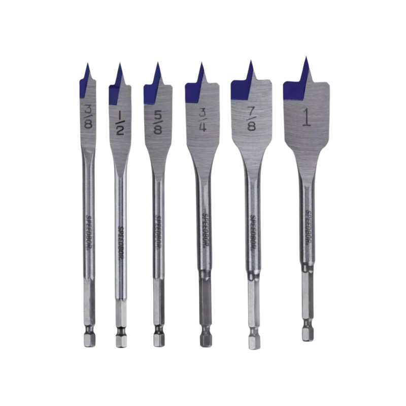 Irwin 6 Piece 3/8-Inch to 1-Inch Spade Drill Bit