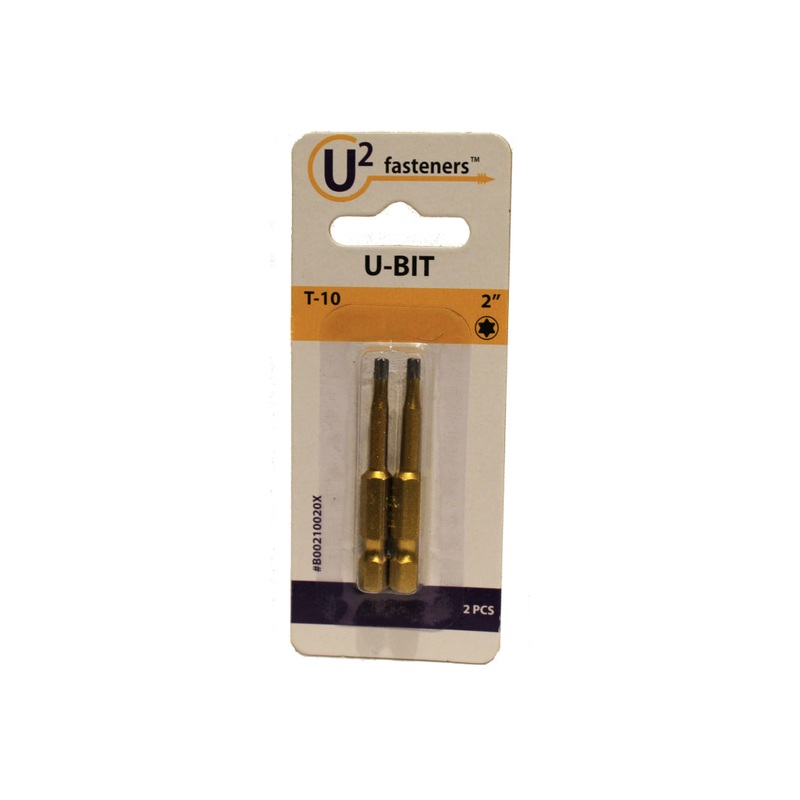 U2 Fasteners Torx T10 U-Bit Screwdriver Bits