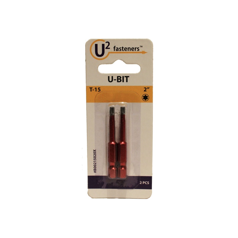 U2 Fasteners Torx T15 U-Bit Screwdriver Bits