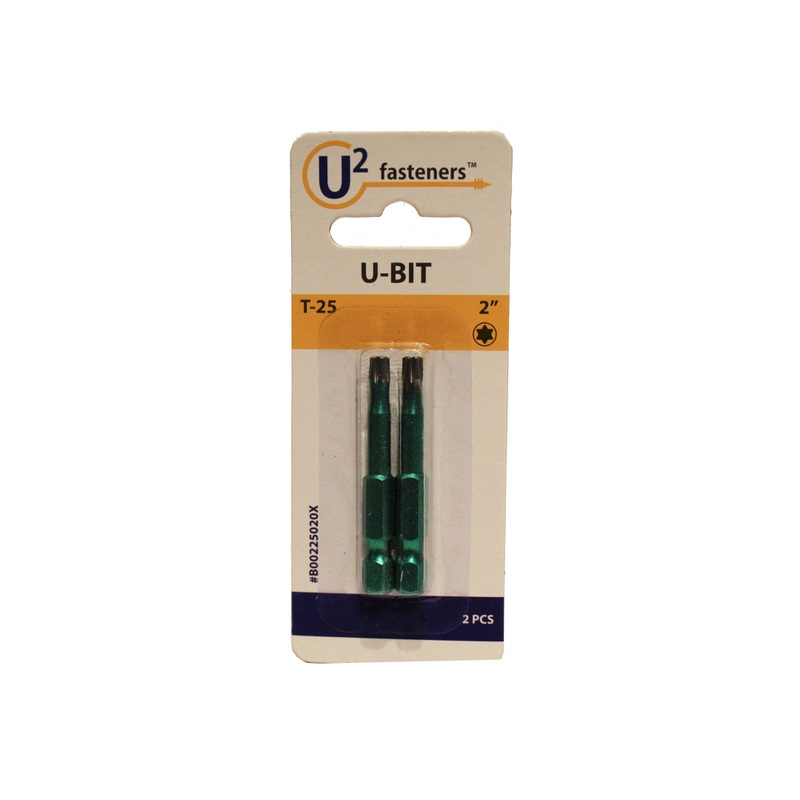 U2 Fasteners Torx T25 U-Bit Screwdriver Bits