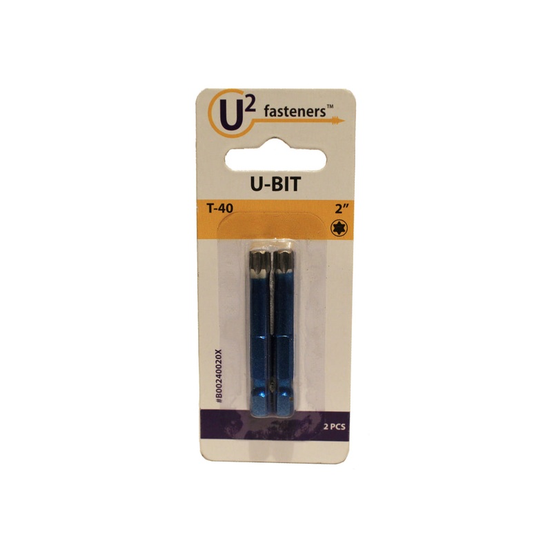 U2 Fasteners Torx T40 U-Bit Screwdriver Bits