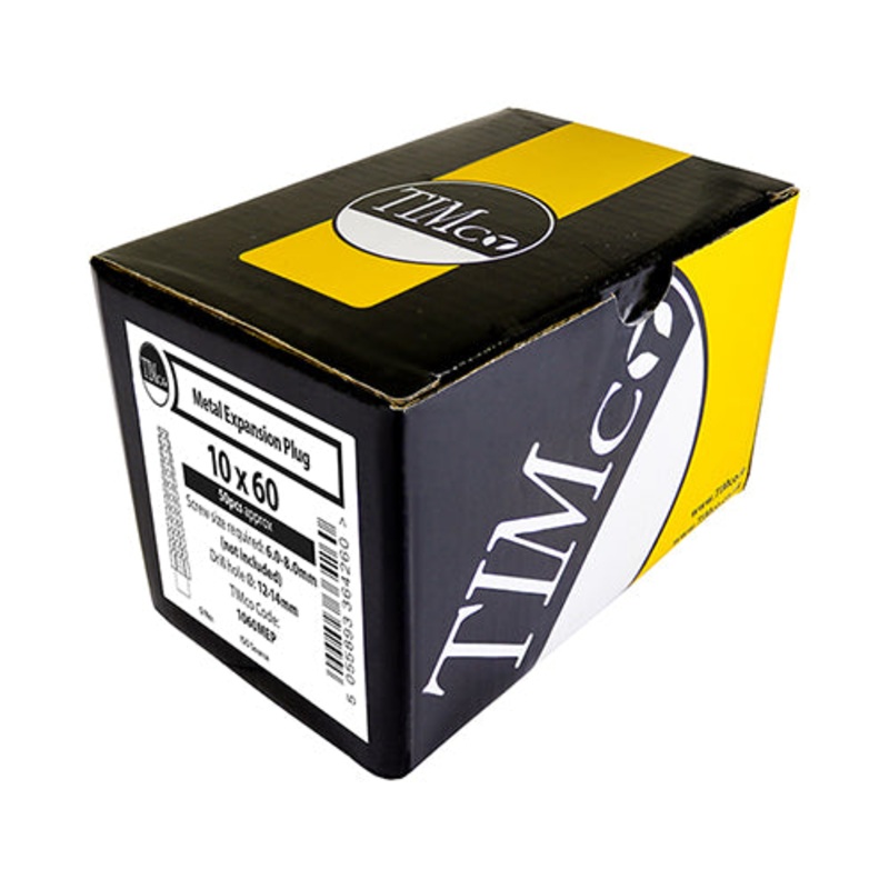 TIMCO Metal Expansion Wall Gold Plugs  - 10.0 x 60