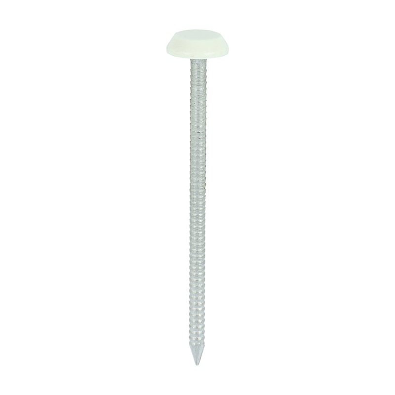 TIMCO Polymer Headed Nails A4 Stainless Steel Cream - 65mm