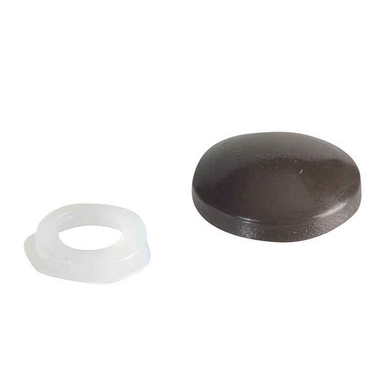 Domed Cover Cap Dark Brown No. 6-8 Forge Pack 20