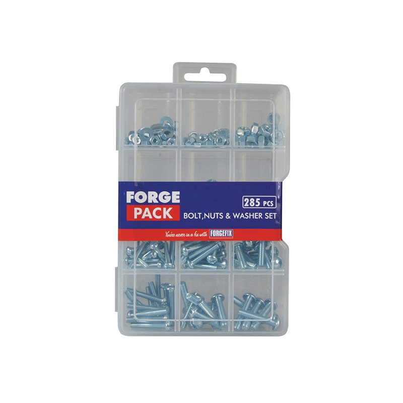 Hexagon Bolt Nut & Washer Kit ForgePack 285 Piece