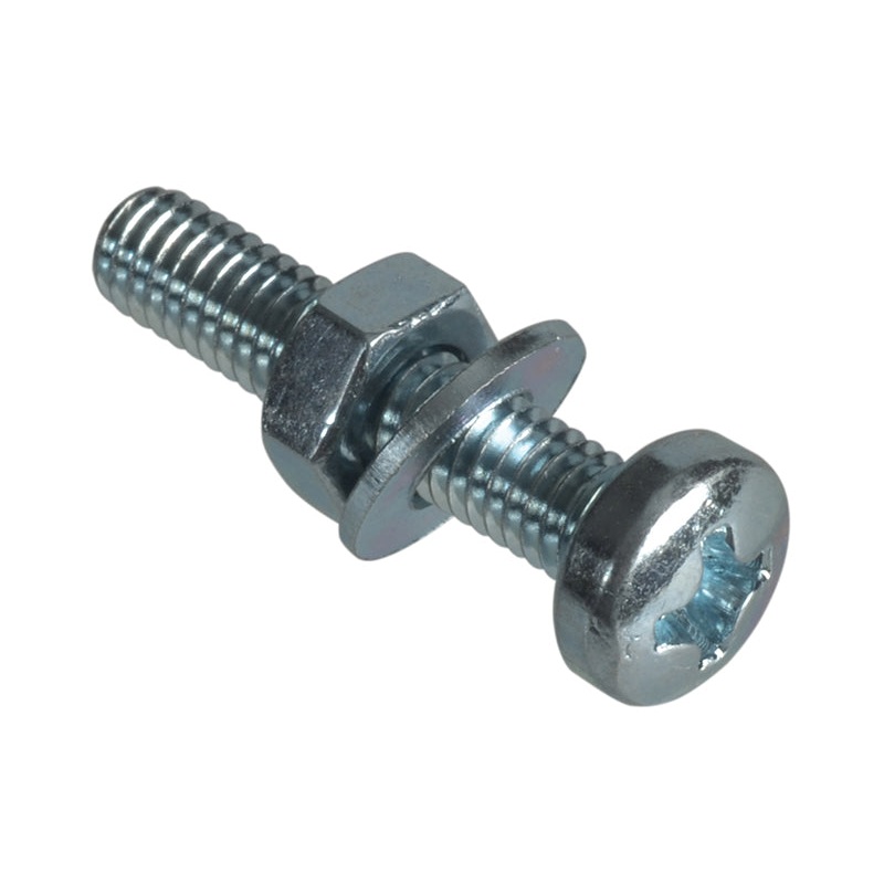 Machine Screw Pozi Compatible Pan Head ZP M4 x 20mm Forge Pack 18