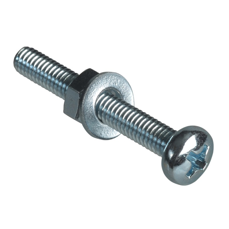 Machine Screw Pozi Compatible Pan Head ZP M4 x 30mm Forge Pack 12