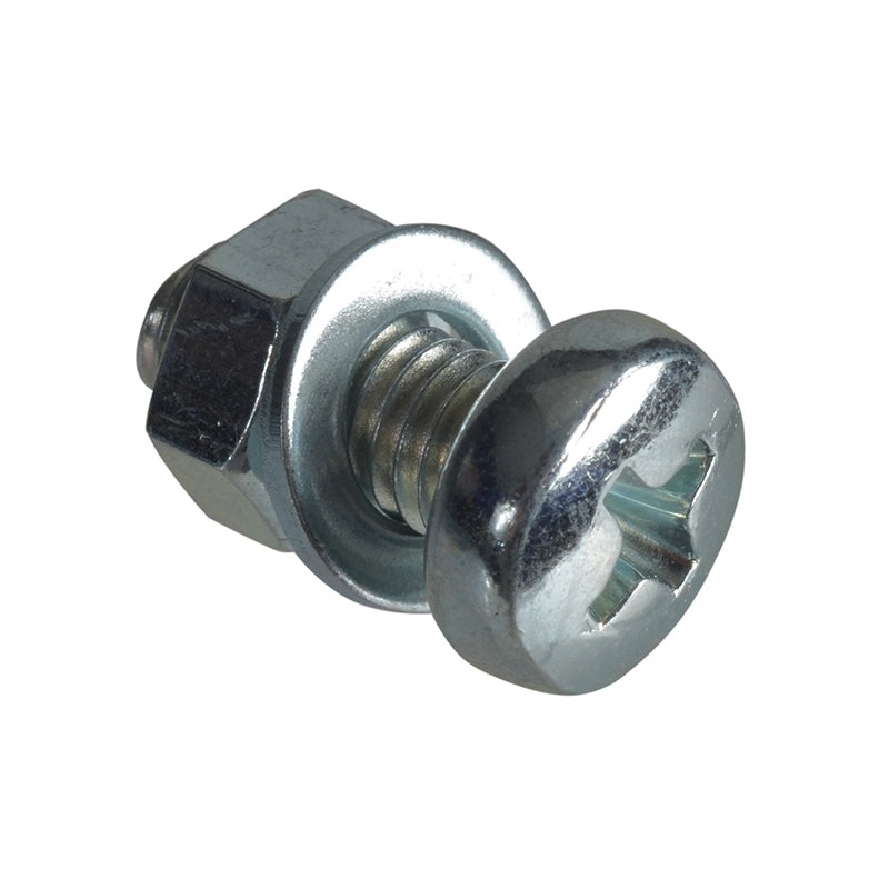 Machine Screw Pozi Compatible Pan Head ZP M5 x 12mm Forge Pack 14