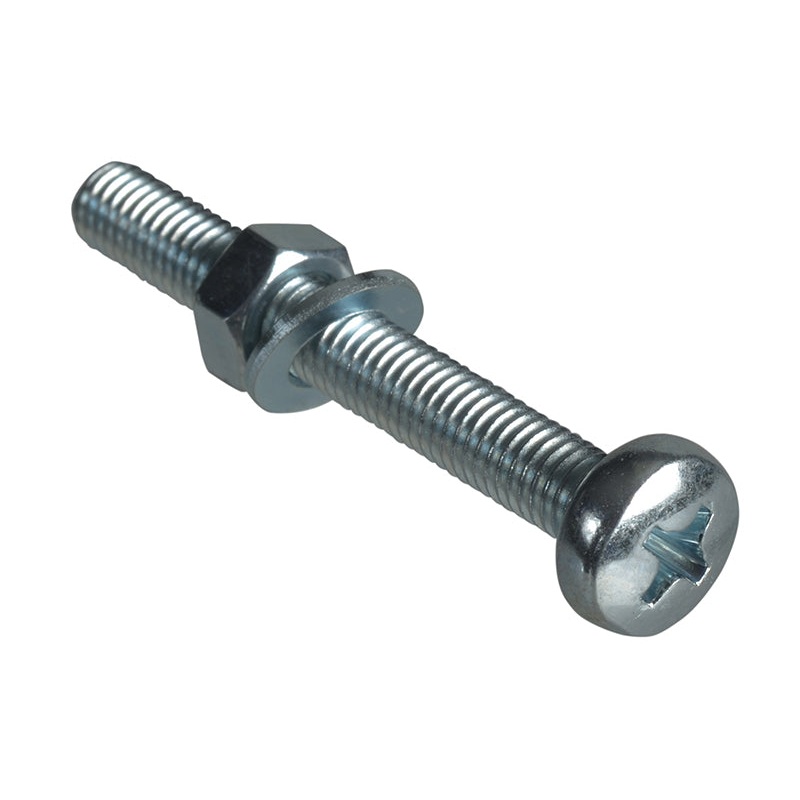 Machine Screw Pozi Compatible Pan Head ZP M5 x 40mm Forge Pack 6