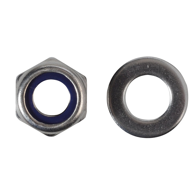 Nyloc Nuts & Washers A2 Stainless Steel M10 ForgePack 8