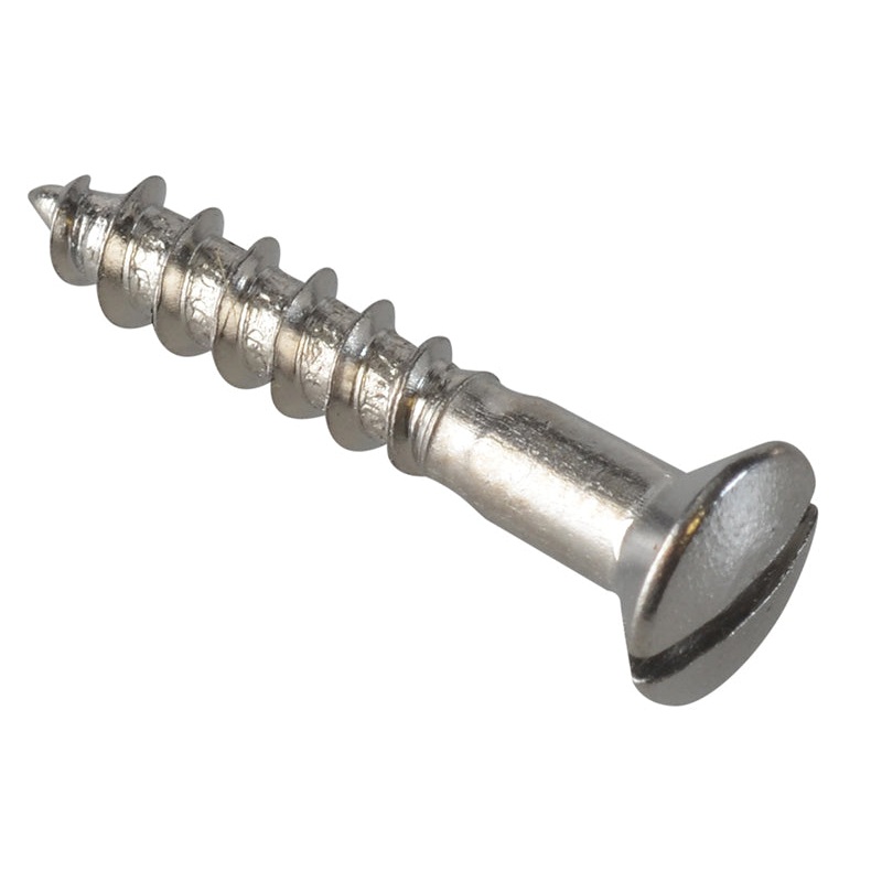 Multi-Purpose Screw SL Raised Head Chrome Plated 3.5 x 20mm Forge Pack 45