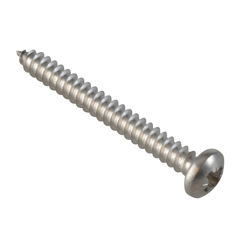 Self-Tapping Screw Pozi Compatible Pan A2 SS 1.1/2in x 8 ForgePack 15