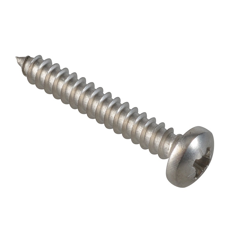 Self-Tapping Screw Pozi Compatible Pan A2 SS 1.1/4in x 10 ForgePack 12