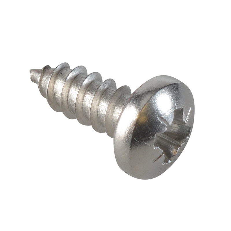 Self-Tapping Screw Pozi Compatible Pan A2 SS 1/2in x 10 ForgePack 25