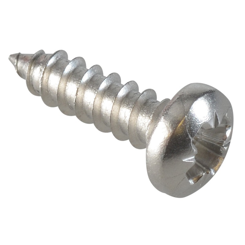Self-Tapping Screw Pozi Compatible Pan A2 SS 1/2in x 6 ForgePack 60