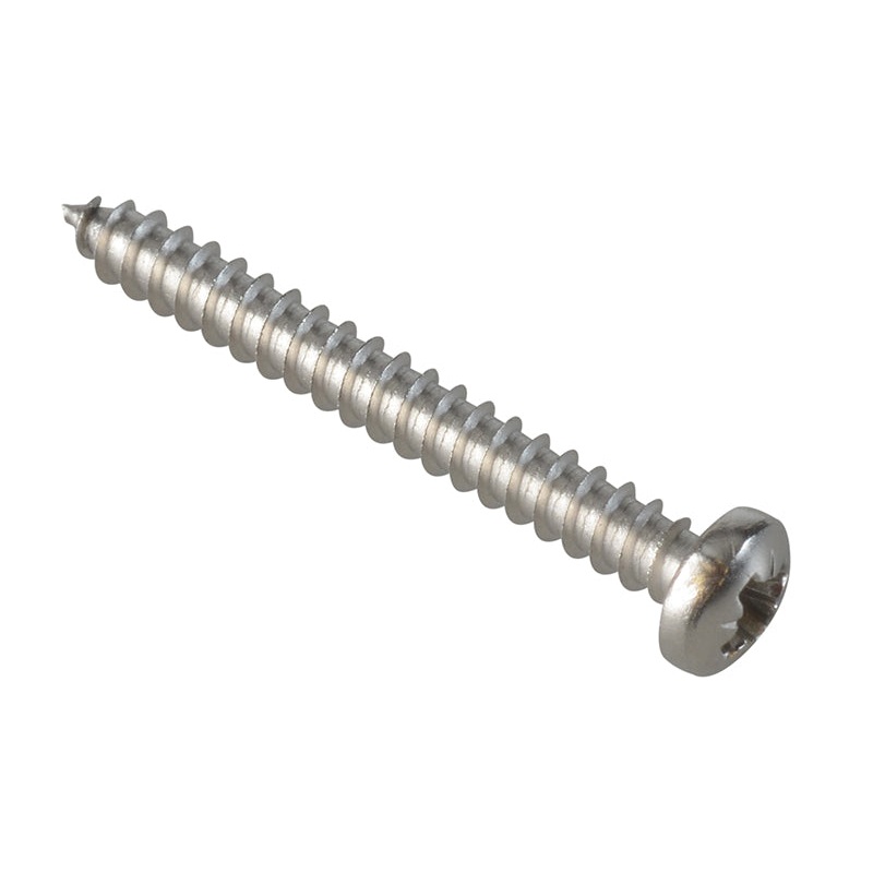 Self-Tapping Screw Pozi Compatible Pan A2 SS 1in x 4 ForgePack 40