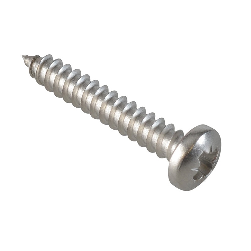 Self-Tapping Screw Pozi Compatible Pan A2 SS 1in x 8 ForgePack 25