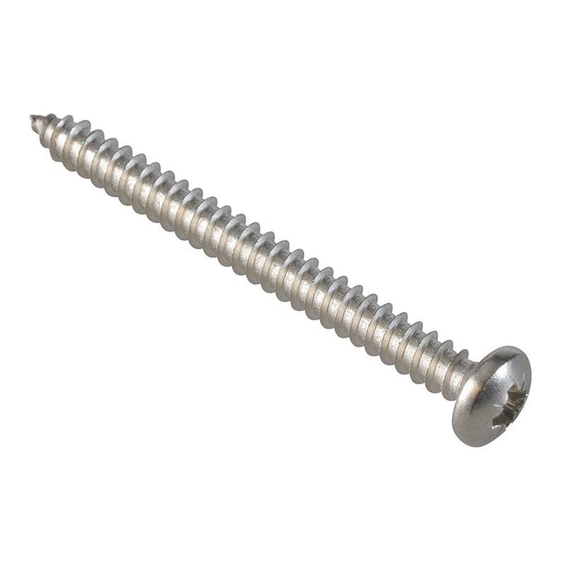 Self-Tapping Screw Pozi Compatible Pan A2 SS 2in x 10 ForgePack 8