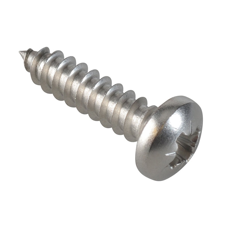 Self-Tapping Screw Pozi Compatible Pan A2 SS 3/4in x 10 ForgePack 20