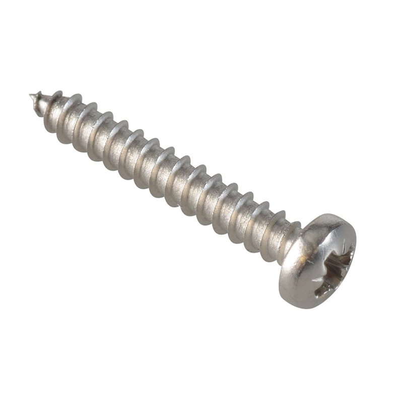 Self-Tapping Screw Pozi Compatible Pan A2 SS 3/4in x 4 ForgePack 50