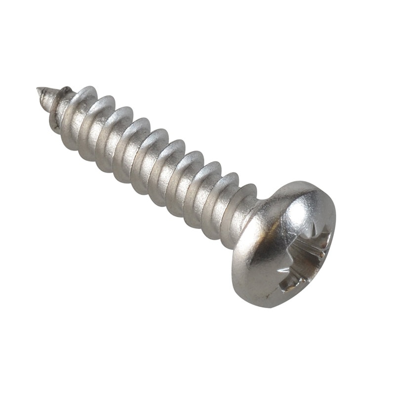 Self-Tapping Screw Pozi Compatible Pan A2 SS 3/4in x 8 ForgePack 30