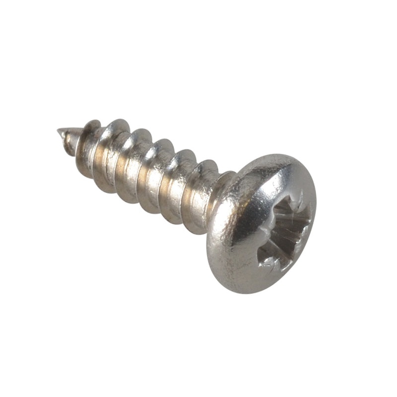 Self-Tapping Screw Pozi Compatible Pan A2 SS 3/8in x 4 ForgePack 80