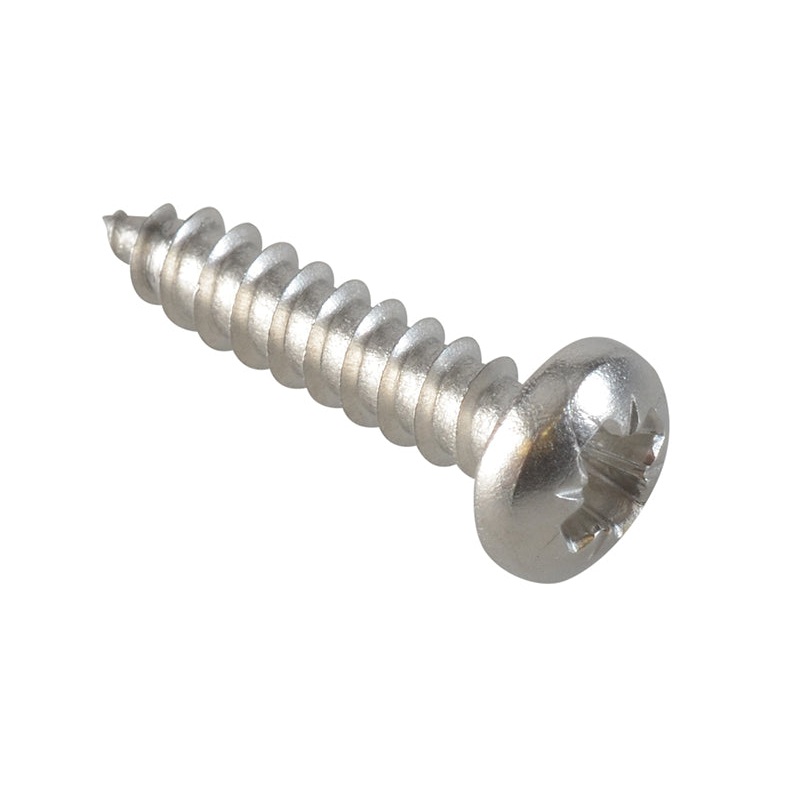 Self-Tapping Screw Pozi Compatible Pan A2 SS 5/8in x 6 ForgePack 50