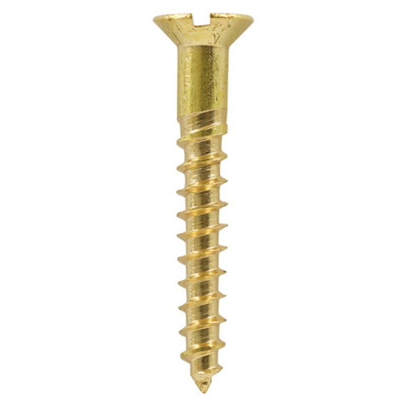 TIMCO Solid Brass Countersunk Woodscrews - 2 x 3/8
